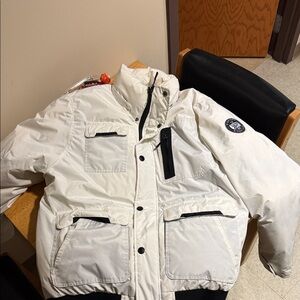 Reebok Men's White Puffer Jacket